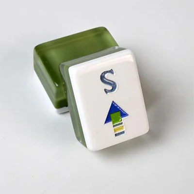 Army Green Acrylic Mahjong Tiles