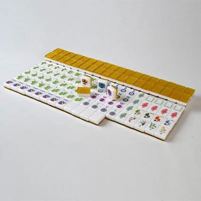 Golden Glitter Acrylic Mahjong Tiles