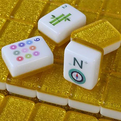 Minimal Floral Mahjong Set
