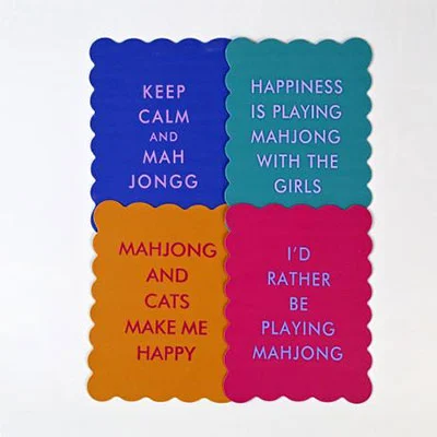 Retro Floral Mahjong Set