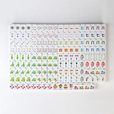 Vibrant Red Melamine Mahjong Tiles