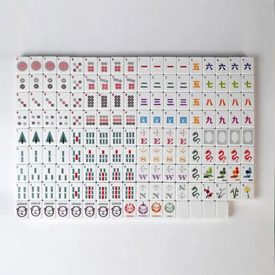 Vibrant Red Melamine Mahjong Tiles