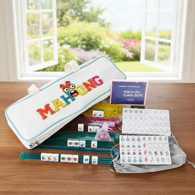White Cartoon Emoji Mahjong Set