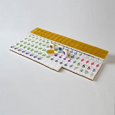 White Cartoon Emoji Mahjong Set