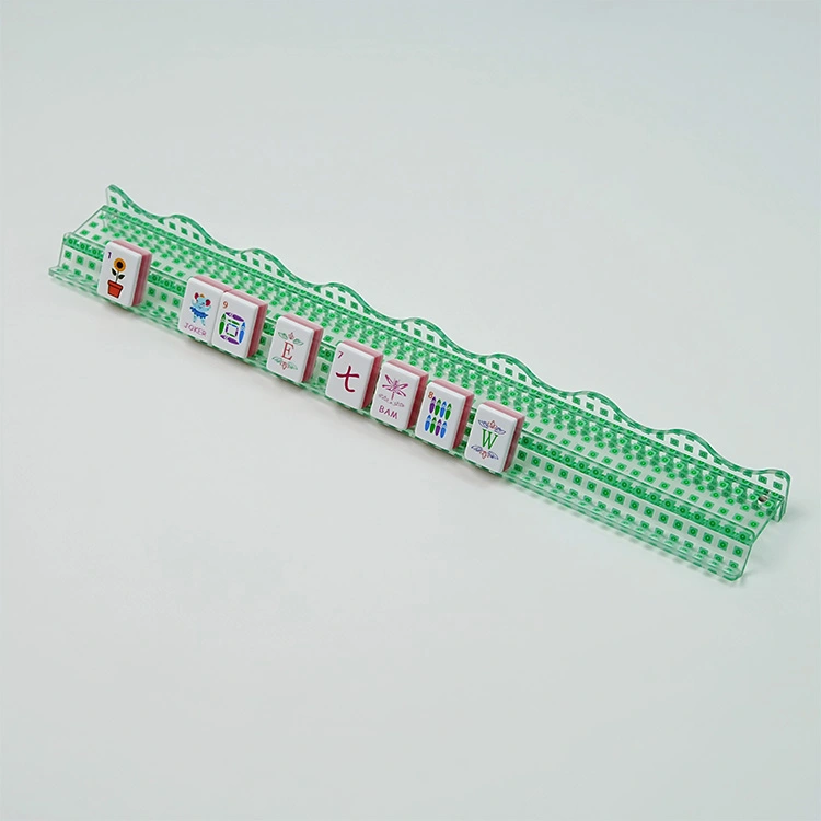 Grid Pattern Acrylic Magnetic Mahjong Racks With Wavy Edges