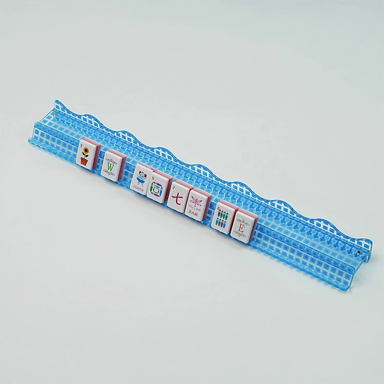 Grid Pattern Acrylic Magnetic Mahjong Racks With Wavy Edges