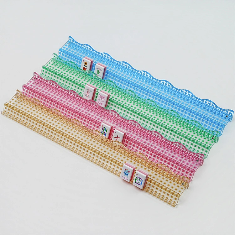 Grid Pattern Acrylic Magnetic Mahjong Racks With Wavy Edges