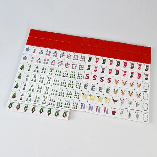 Festive Christmas Acrylic Mahjong Tiles