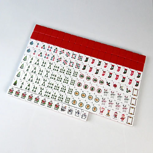 Festive Christmas Acrylic Mahjong Tiles