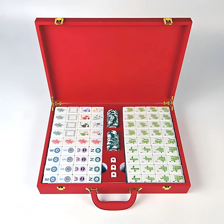 Red Charm Collection Mahjong Set