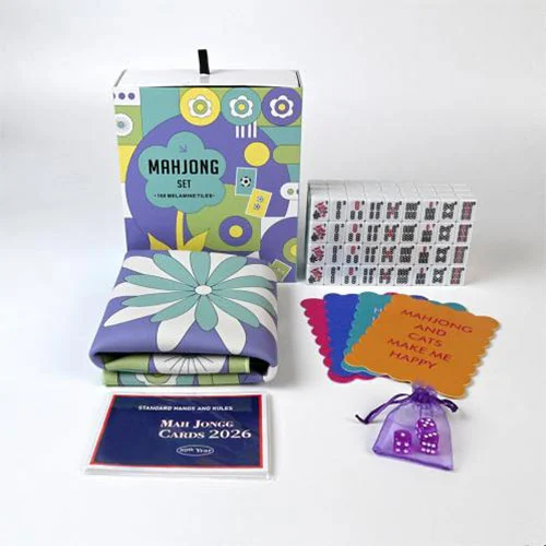 Retro Floral Mahjong Set