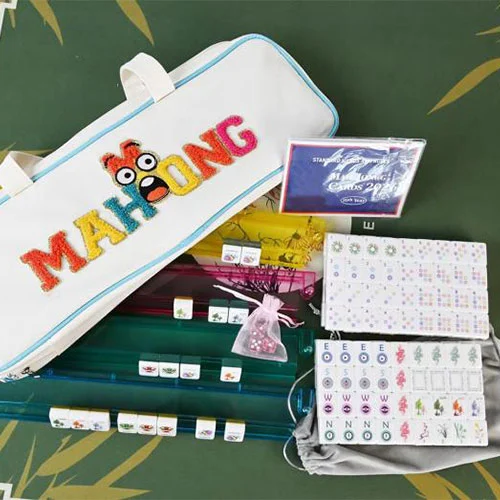 White Cartoon Emoji Mahjong Set